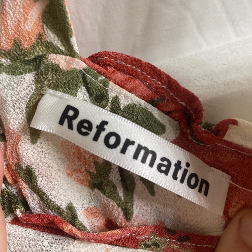 Reformation Christine floral mini Dress 2 - Picture 4 of 6